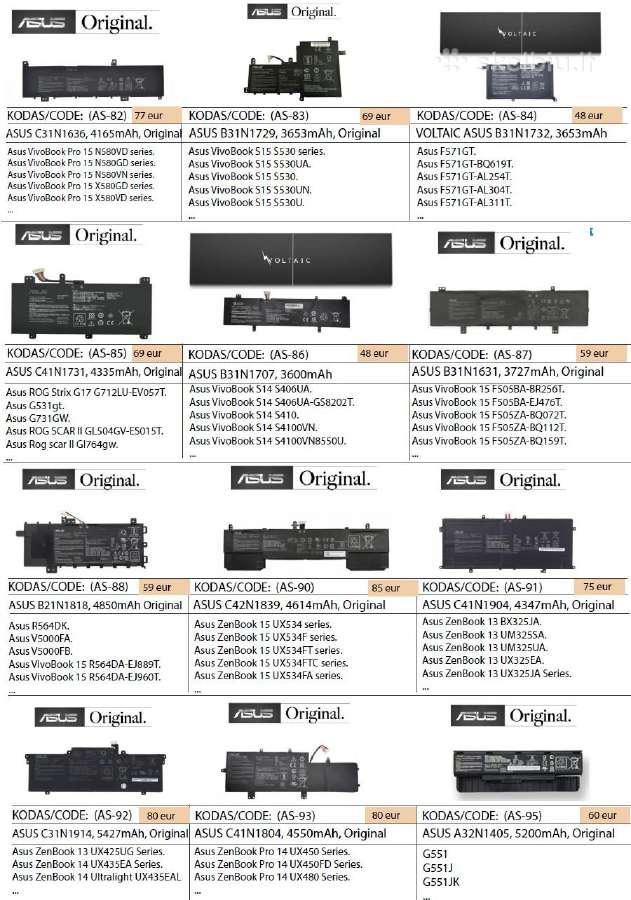 Asus nešiojamų kompiuterių baterijos Geriausia Ka - nuotraukos Nr. 7