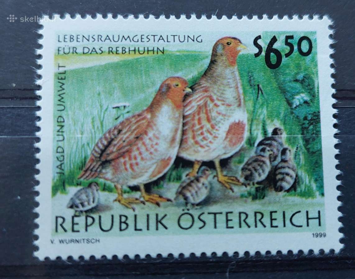 Austrija 1999 Paukščiai, švarus