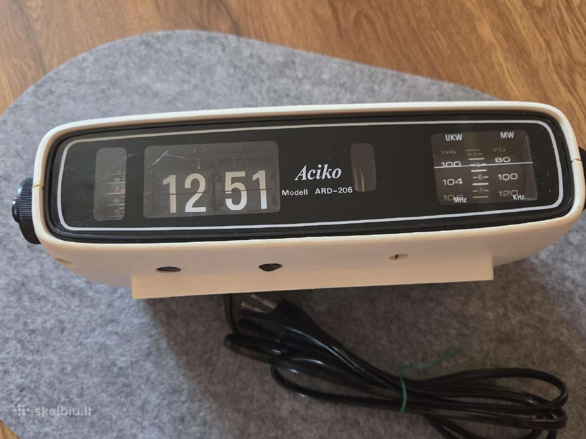 Aciko Ard-206 flip clock stalinis laikrodis su rad