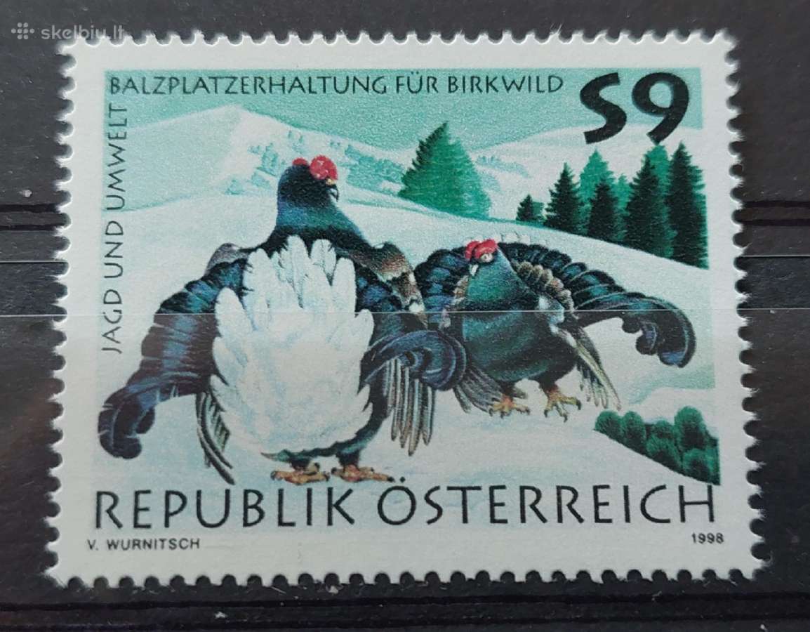 Austrija 1998 Paukščiai, švarus