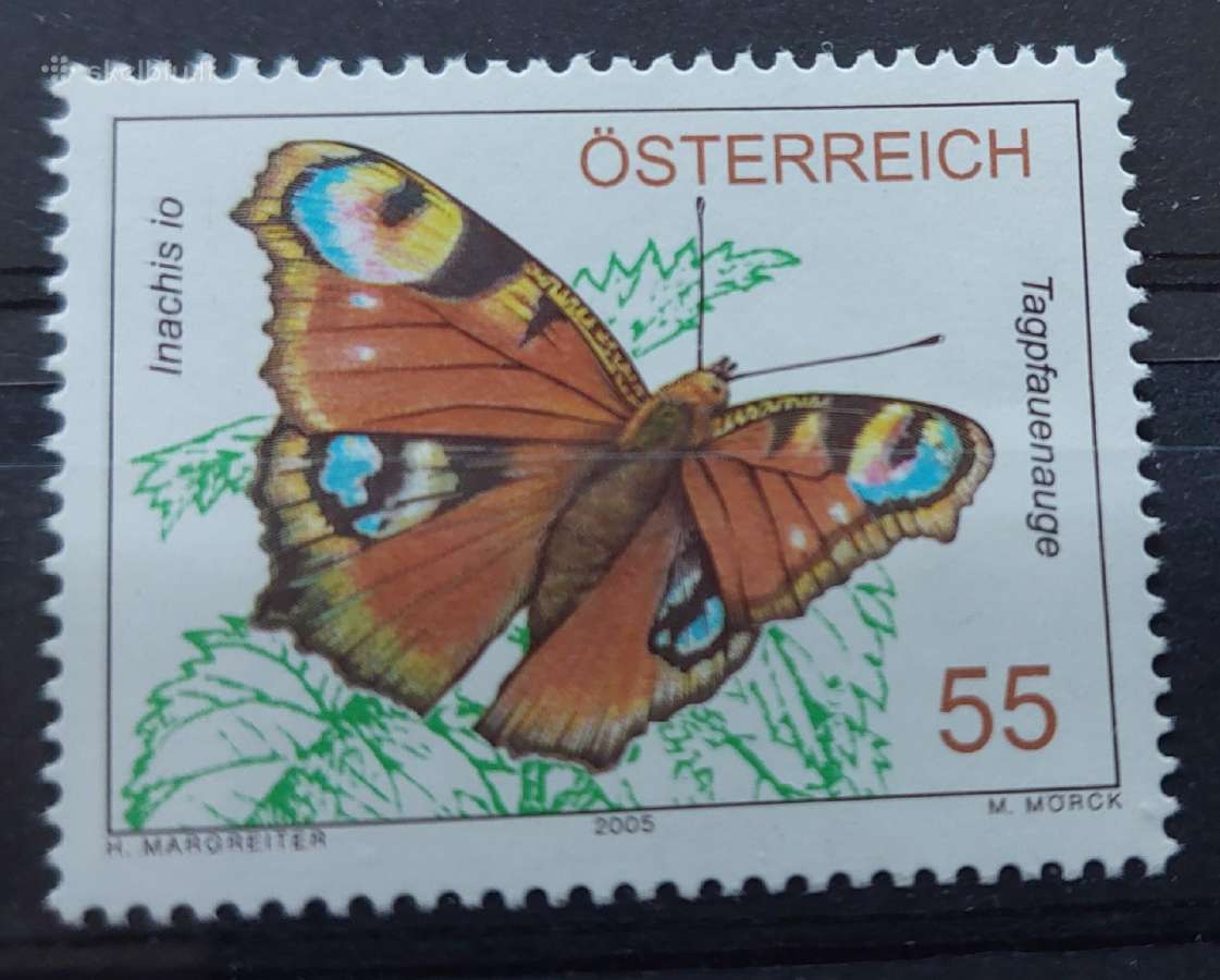 Austrija 2005 drugelis, švarus Michel Nr 2537