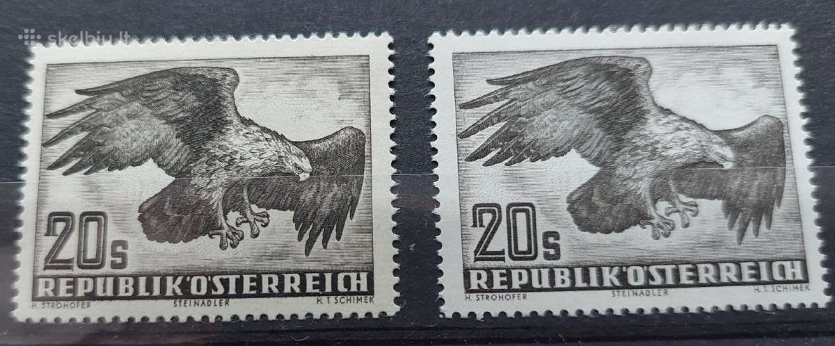 Austrija 1952 Paukščiai, švarus