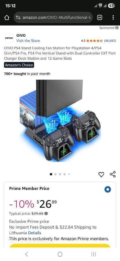 Parduodu ps4 pro Cooling Fan Station