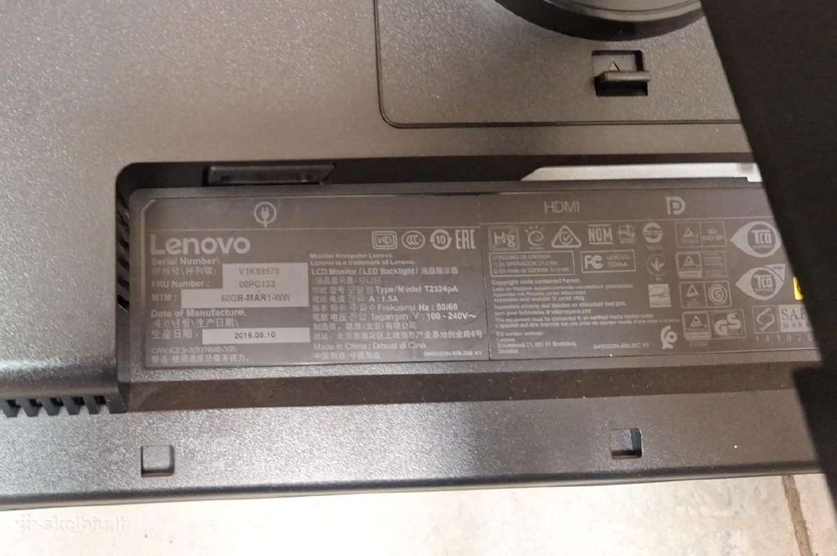 23" LCD Lenovo monitorius - nuotraukos Nr. 2