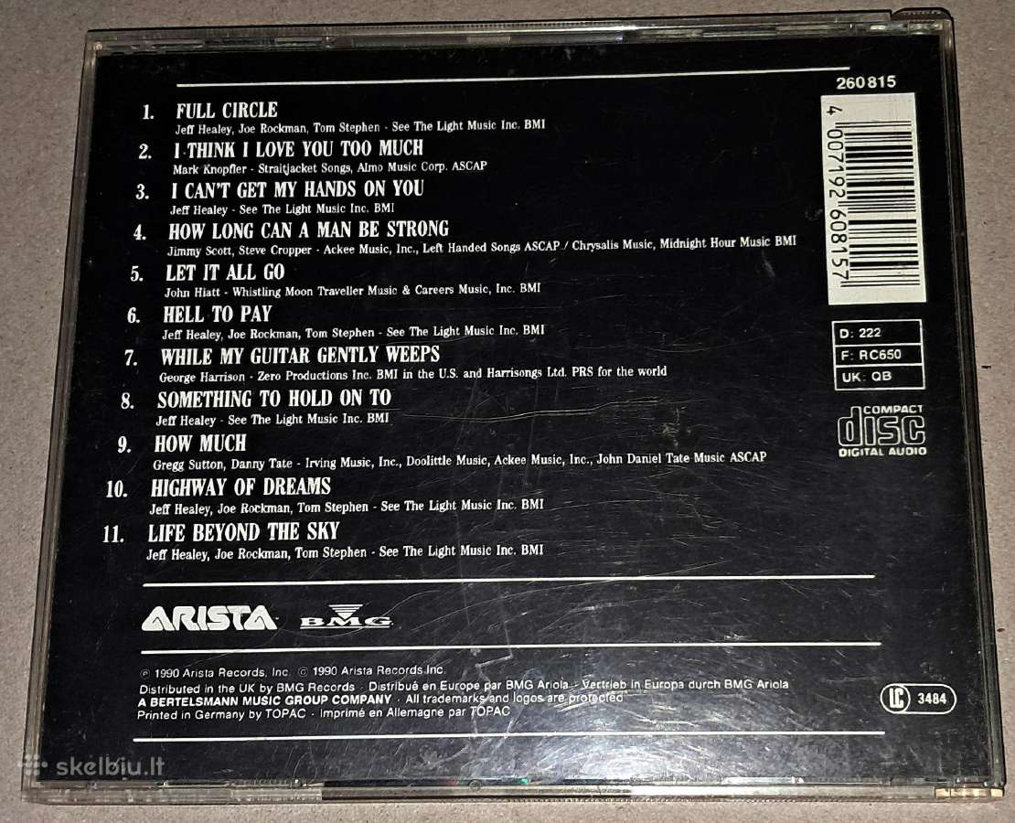 The Jeff Healey Band – Hell To Pay (Audio CD) - nuotraukos Nr. 2