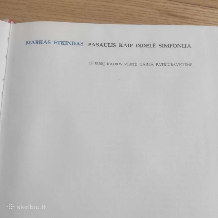 Knyga Pasaulis kaip didelė simfonija