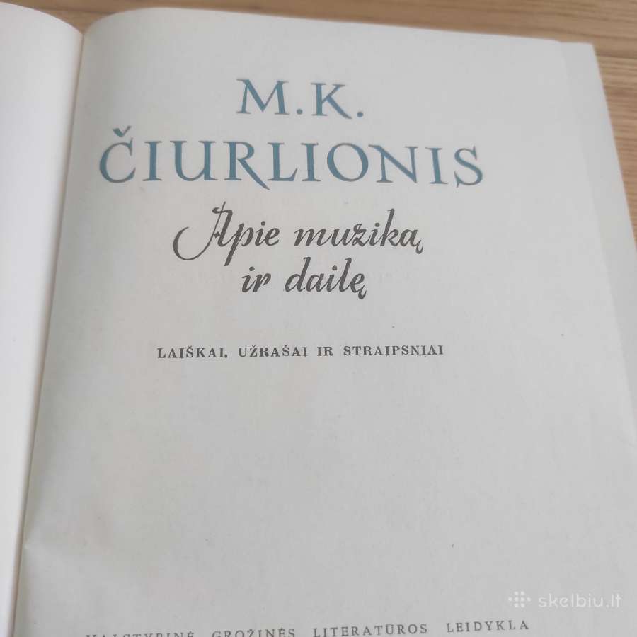 Knyga M.k.čiurlionis Apie muziką ir dailę - nuotraukos Nr. 2