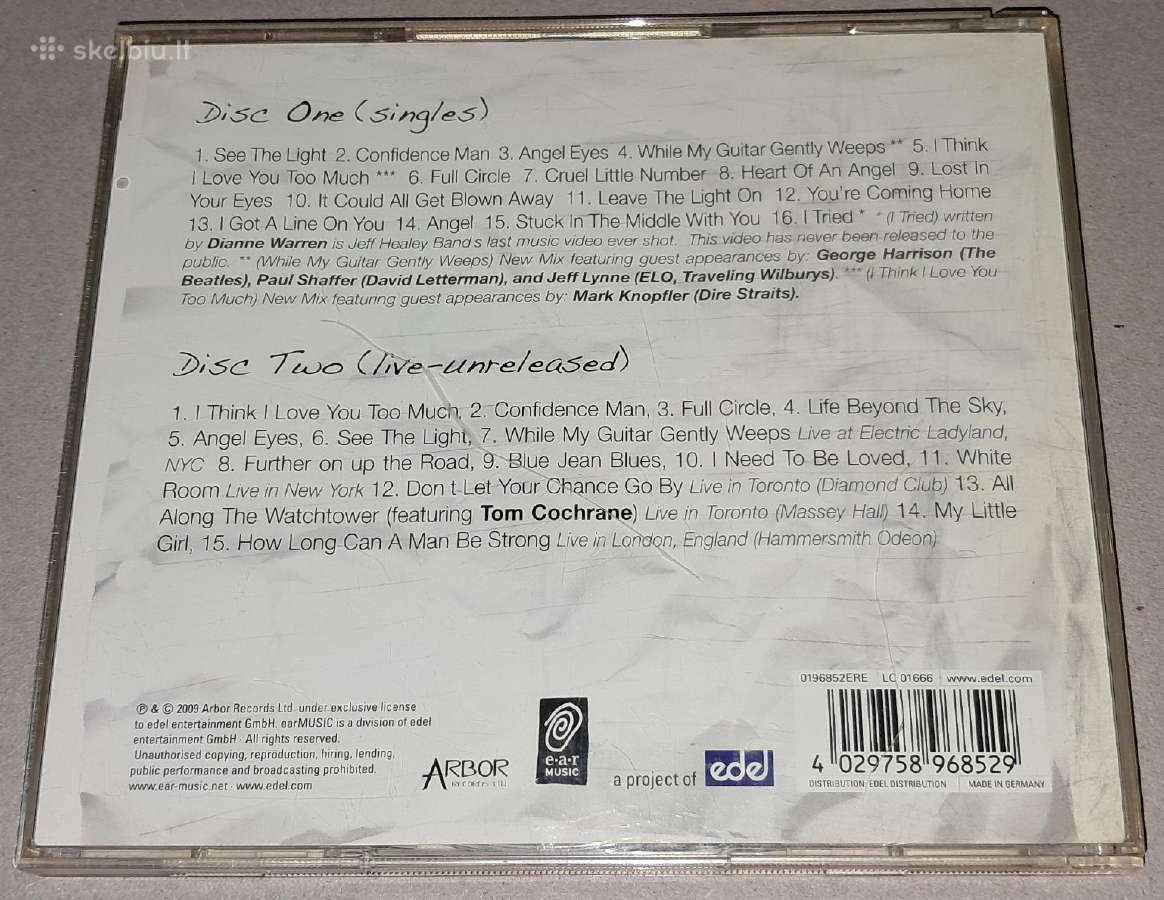 The Jeff Healey Band–legacy: Volume One (Audio CD) - nuotraukos Nr. 2