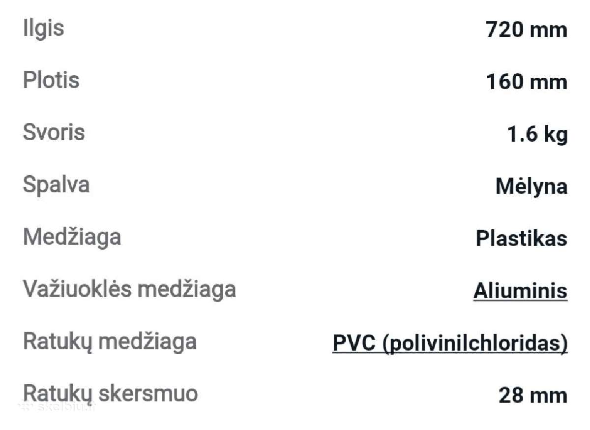 Riedlentė 2 ratų dviem ratais balansinė - nuotraukos Nr. 3