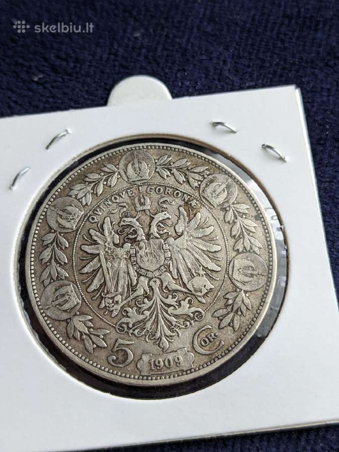 Austrija 5 kronos 1909