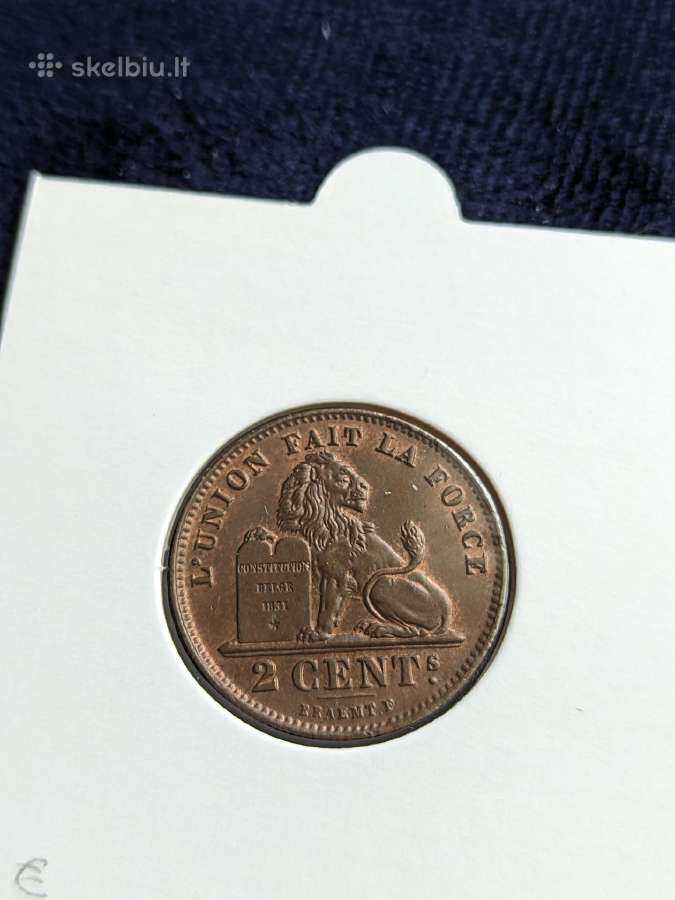 Belgija 2 Cent 1905 - nuotraukos Nr. 2