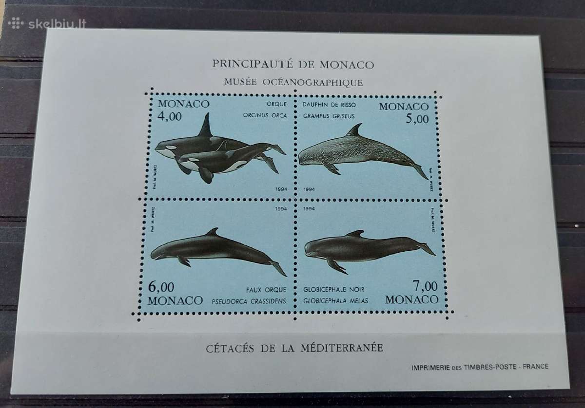 Monakas 1994 banginai, švarus,