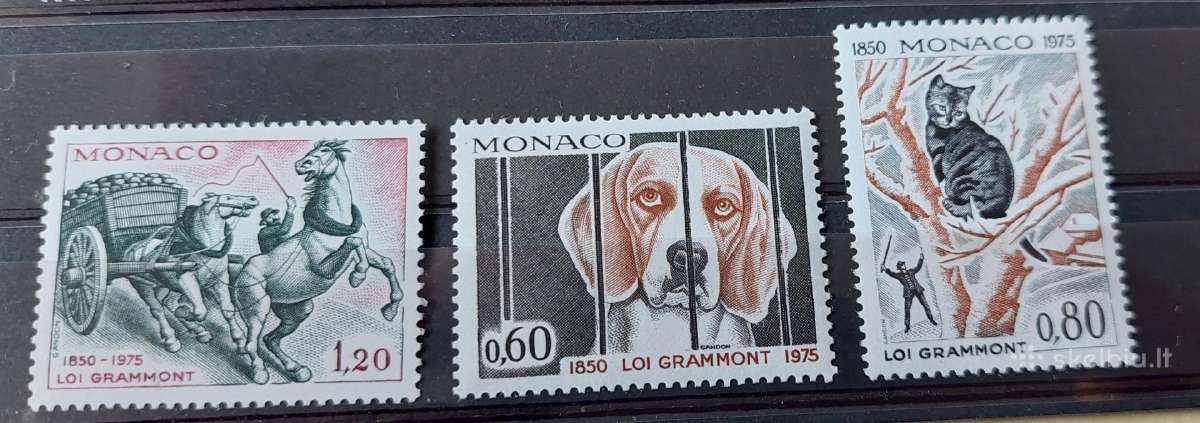 Monakas 1975 šuo,katė,arklys, švarus