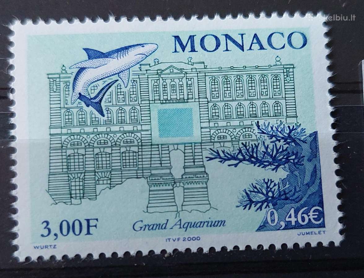 Monakas 2000 žuvis, švarus, Michel Nr. 2520
