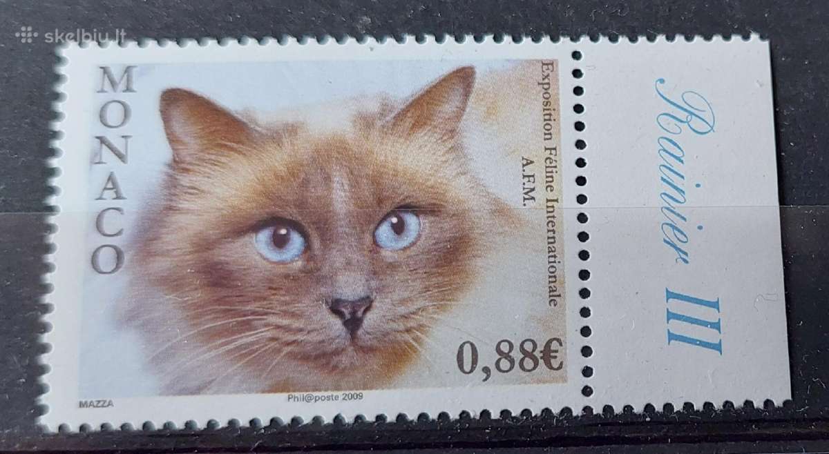 Monakas 2009 katė, švarus, Michel Nr. 2927