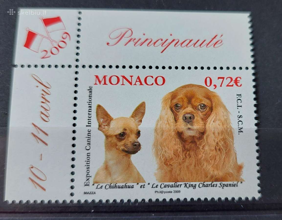 Monakas 2009 šuo, švarus, Michel Nr. 2925