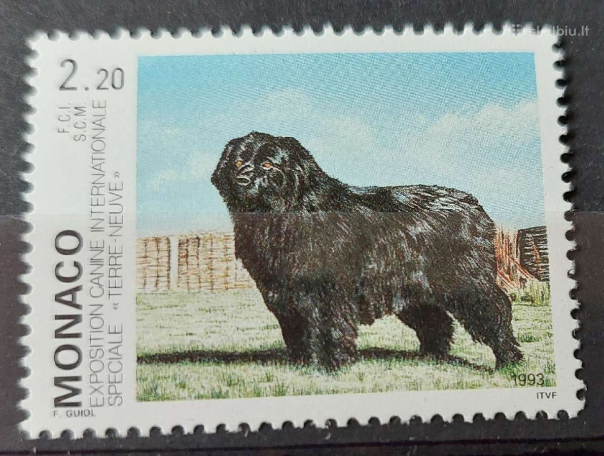 Monakas 1993 šuo, švarus, Michel Nr. 2117