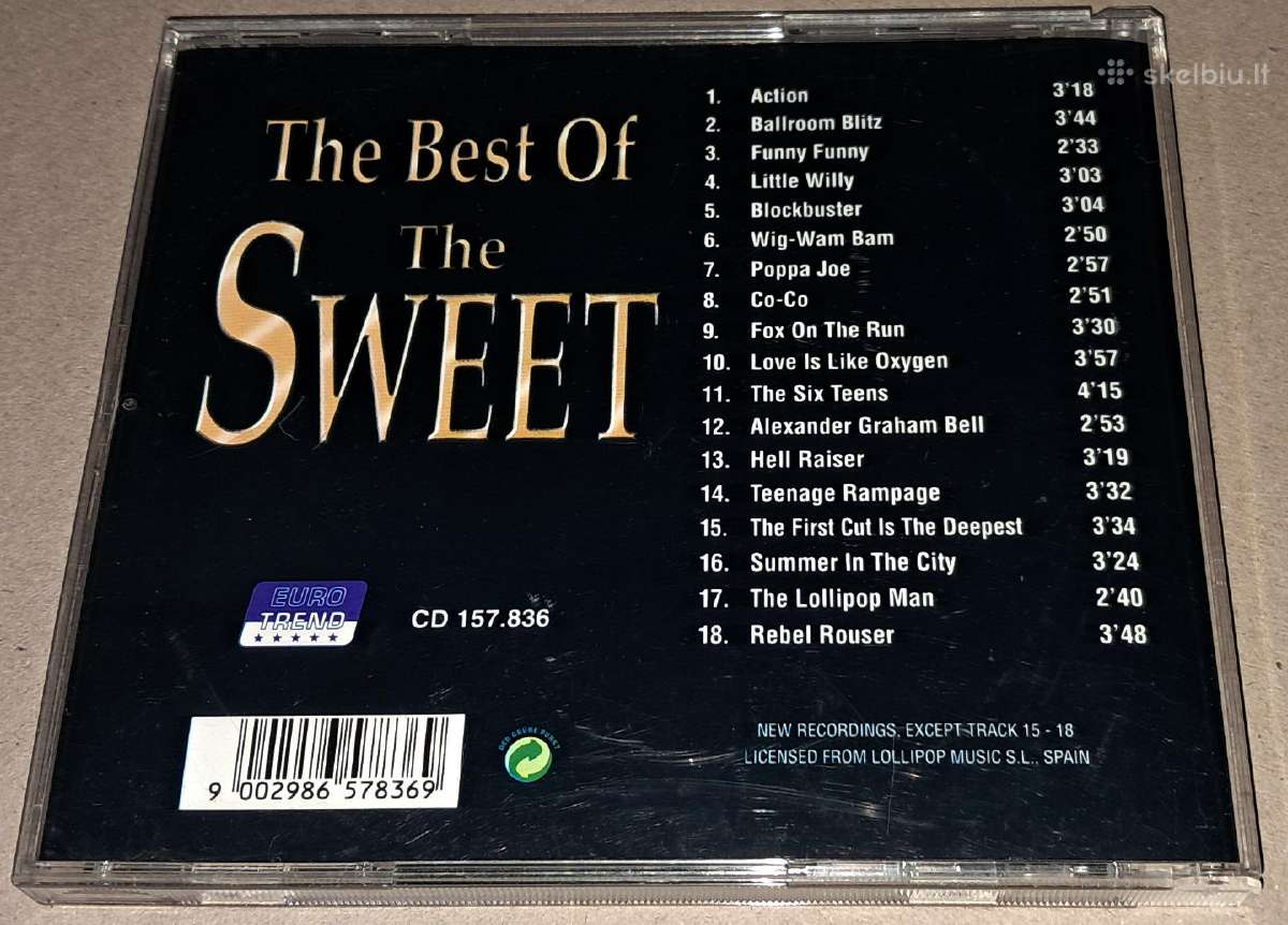 The Sweet - The Best Of (Audio CD) - nuotraukos Nr. 2