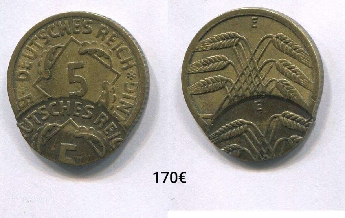 Vokietijos Reichas- Rentenpfennig, Pfennig Error - nuotraukos Nr. 2