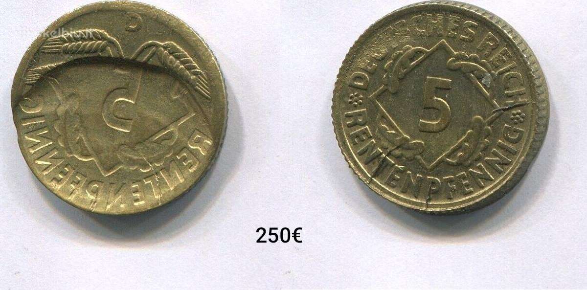 Vokietijos Reichas- Rentenpfennig, Pfennig Error - nuotraukos Nr. 4