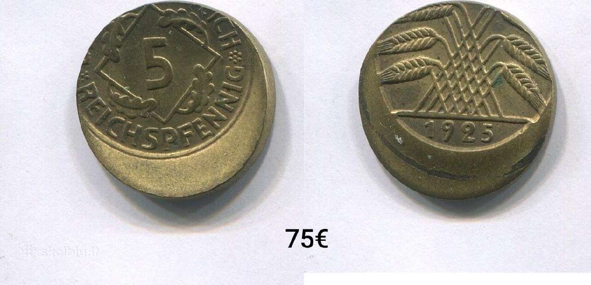 Vokietijos Reichas- Rentenpfennig, Pfennig Error - nuotraukos Nr. 5
