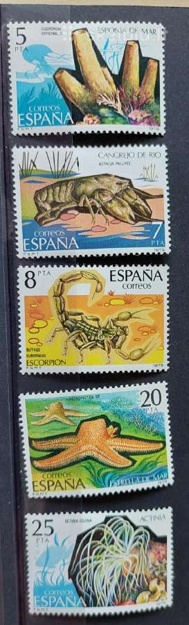 Ispanija 1979 jūros fauna ,švarus