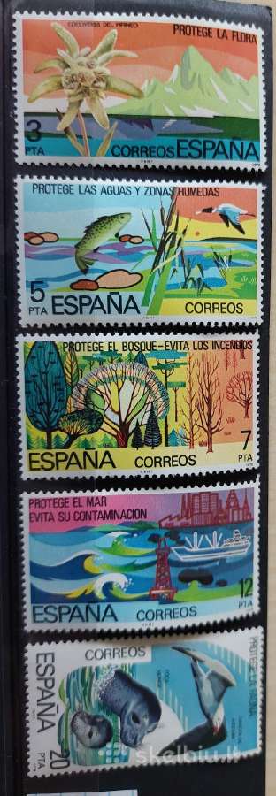 Ispanija 1978 fauna, švarus,