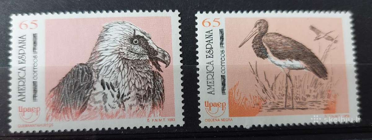 Ispanija 1993 paukščiai švarus, Michel Nr.3128-312