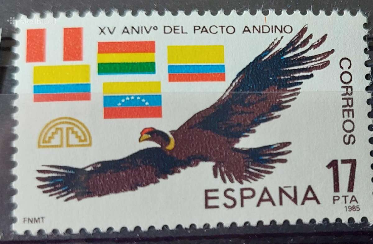 Ispanija 1985 paukštis , švarus Michel Nr.2663