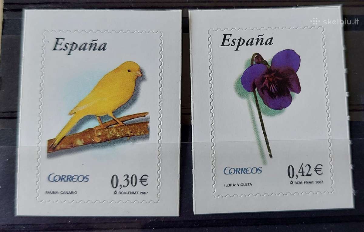 Ispanija 2007 paukštis,gele,švarus Michel Nr.4211-