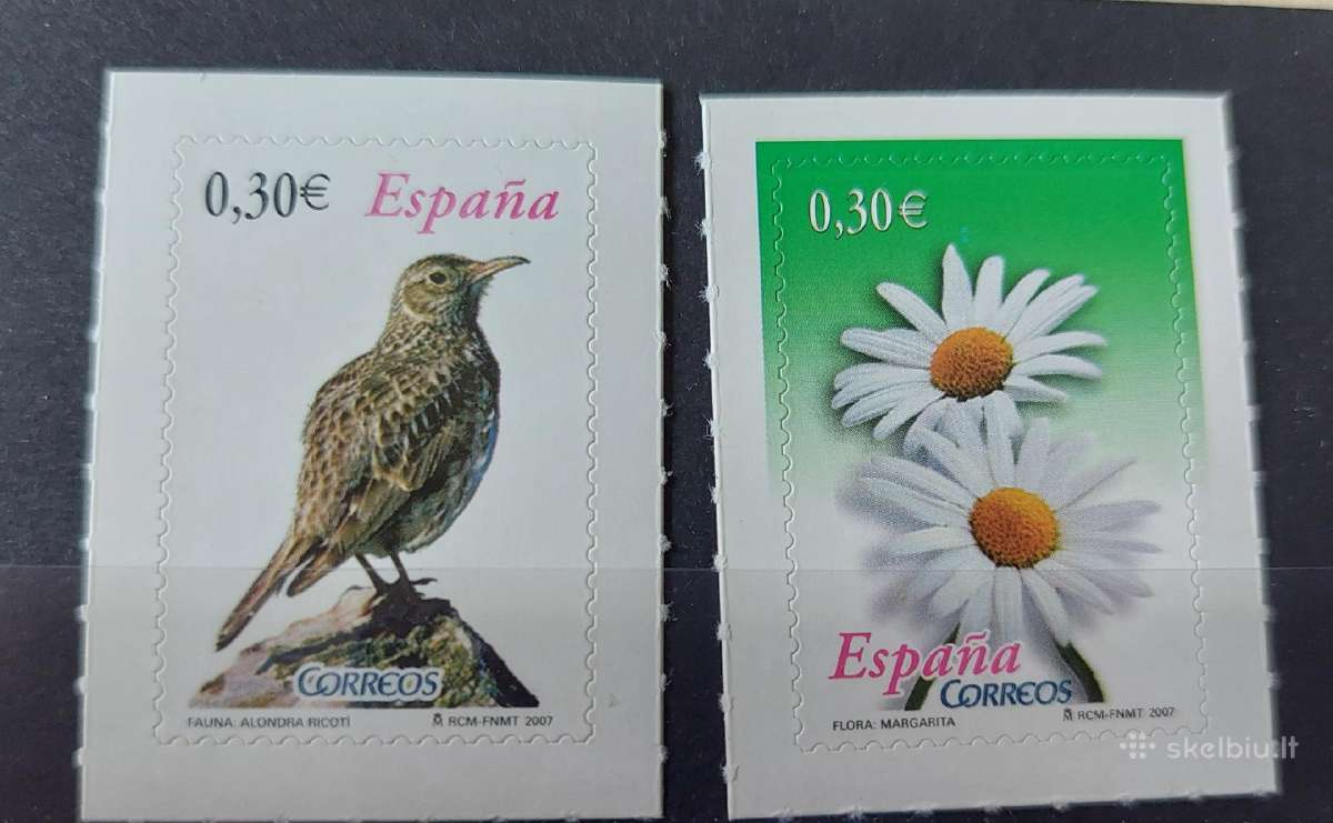 Ispanija 2007 paukštis,gele,švarus Michel Nr.4258-