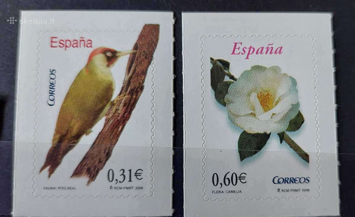 Ispanija 2008 paukštis,gele,švarus Michel Nr.4287-