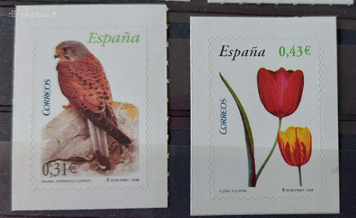 Ispanija 2008 paukštis,gele,švarus Michel Nr.4307-