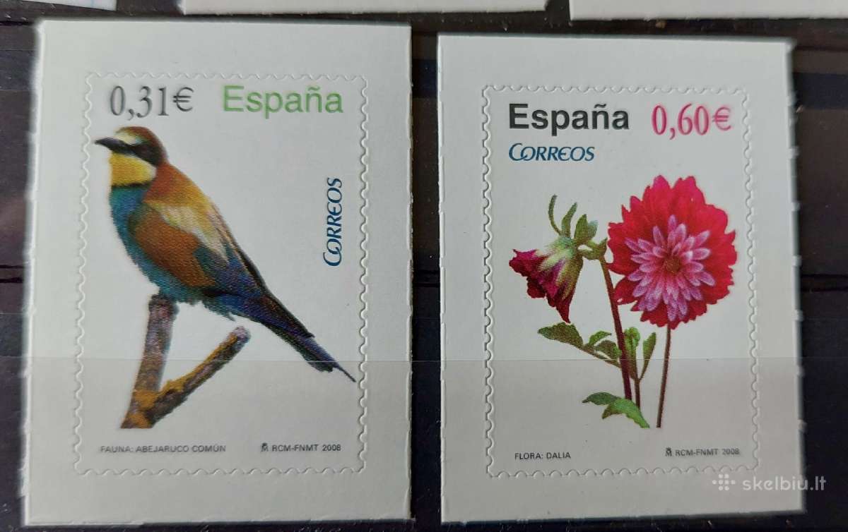 Ispanija 2008 paukštis,gele,švarus Michel Nr.4332-