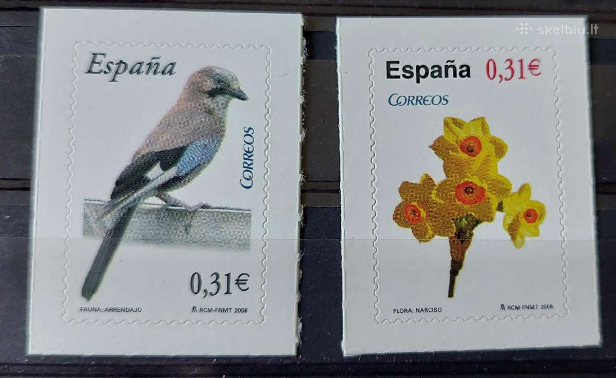 Ispanija 2008 paukštis,gele,švarus Michel Nr.4354-