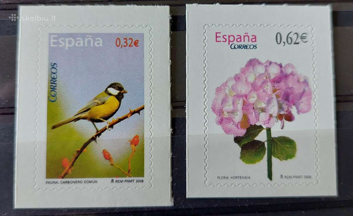 Ispanija 2009 paukštis,gele,švarus Michel Nr.4390-