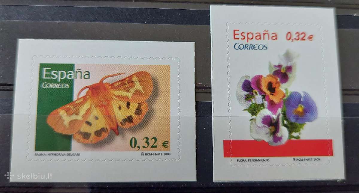 Spanija 2009 drugelis,gele,švarus Michel Nr.4450-4
