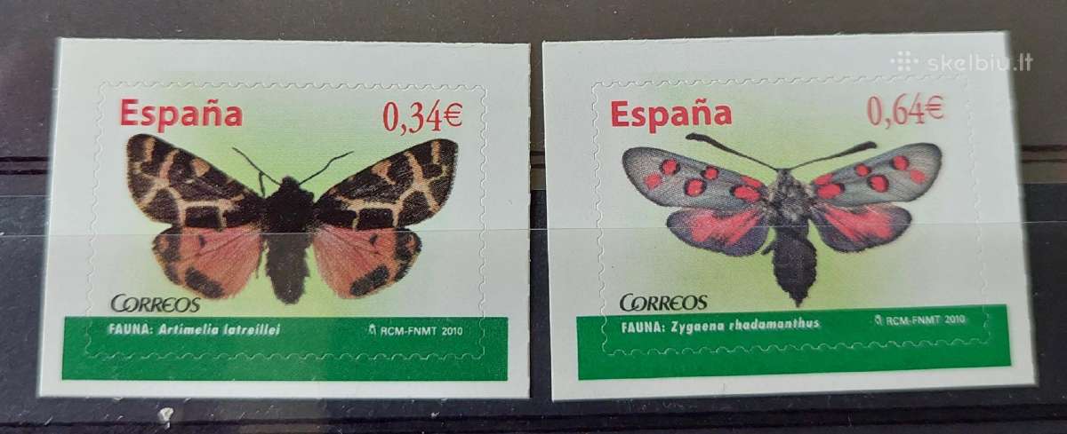 Ispanija 2010 drugeliai,švarus Michel Nr.4475-4476