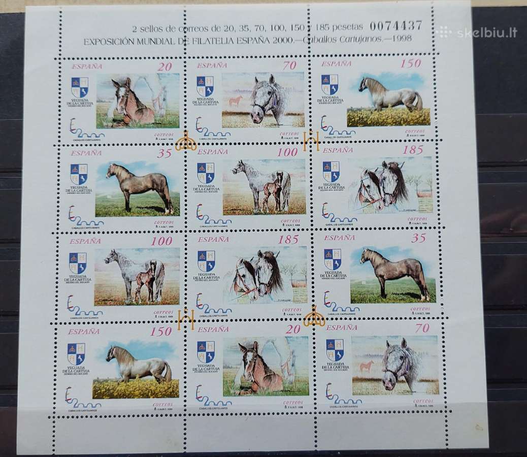 Ispanija 1998 arkliai švarus, Michel lapelis Nr