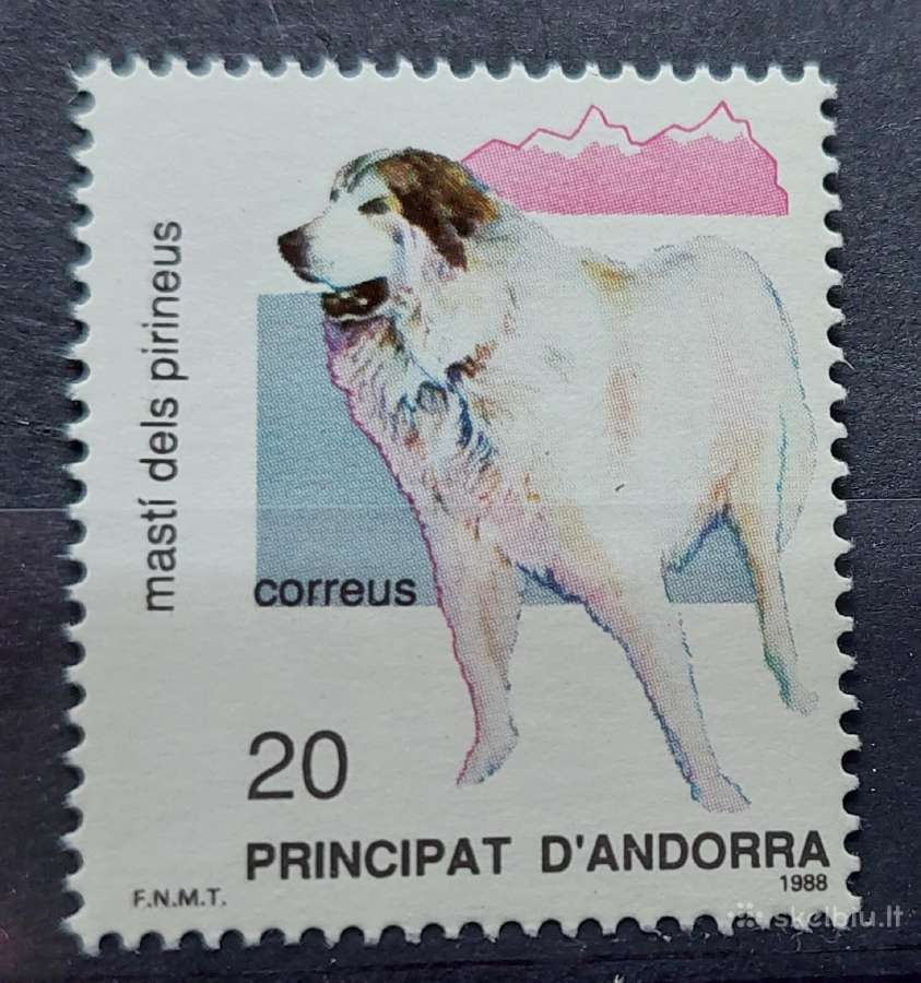 Andora (Ispanu) 1988 šuo, švarus Michel Nr.202