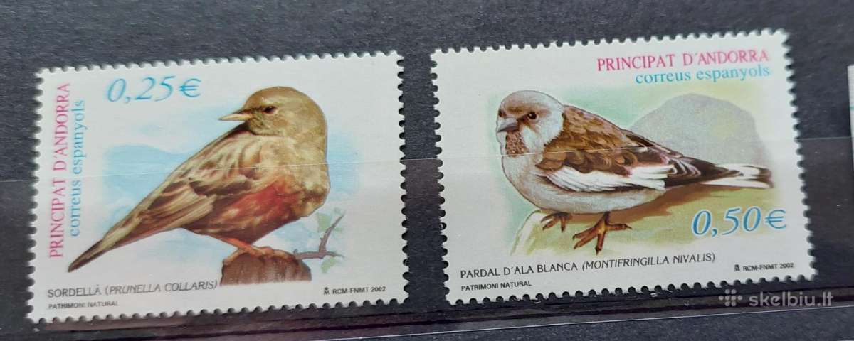 Andora (Ispanu) 2002 paukščiai, švarus Michel Nr.2