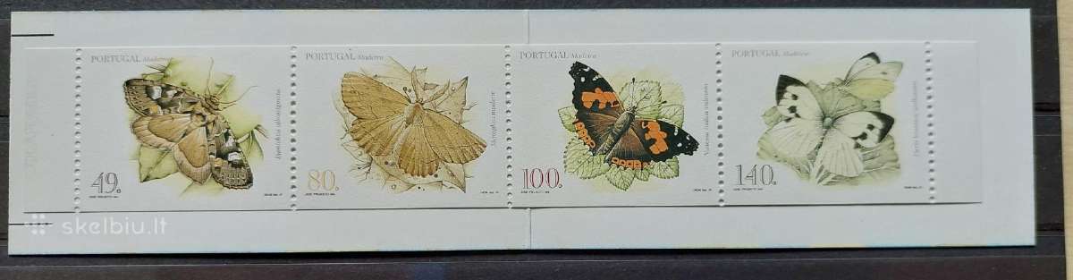 Portugalija (Madeira) 1997 drugeliai, švarus, bukl