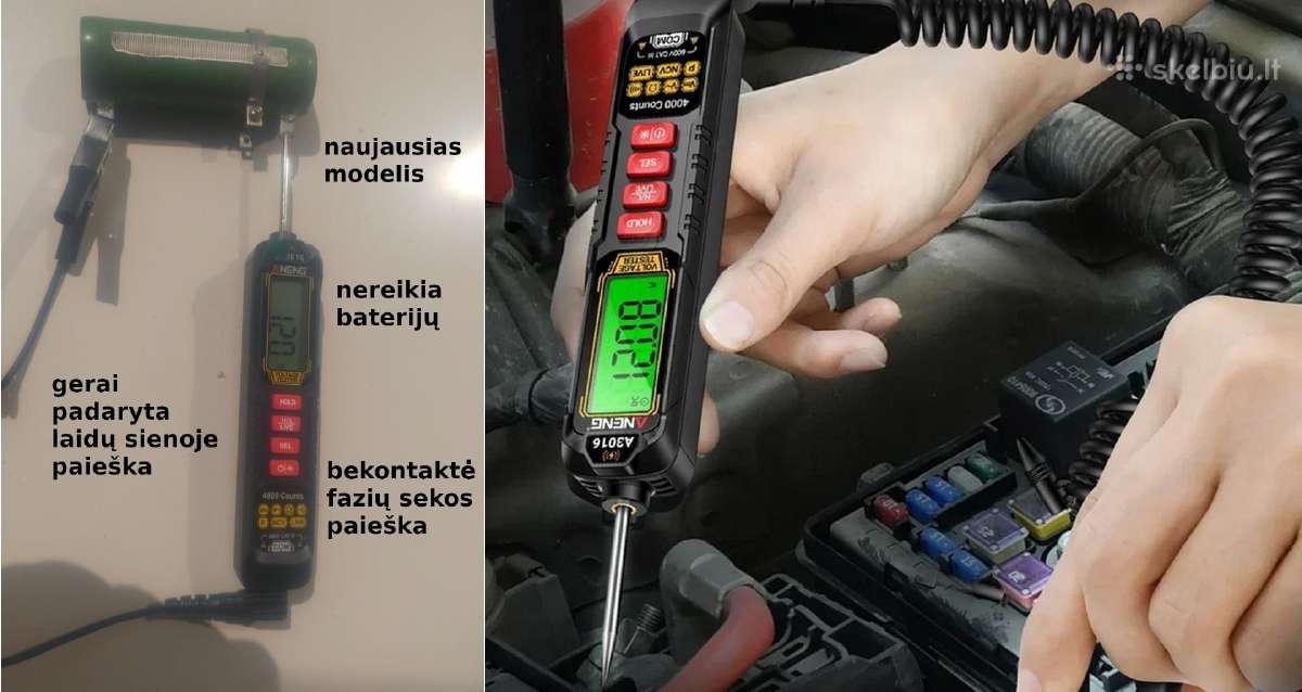 Smart multimetras – pieštukas Aneng 3016
