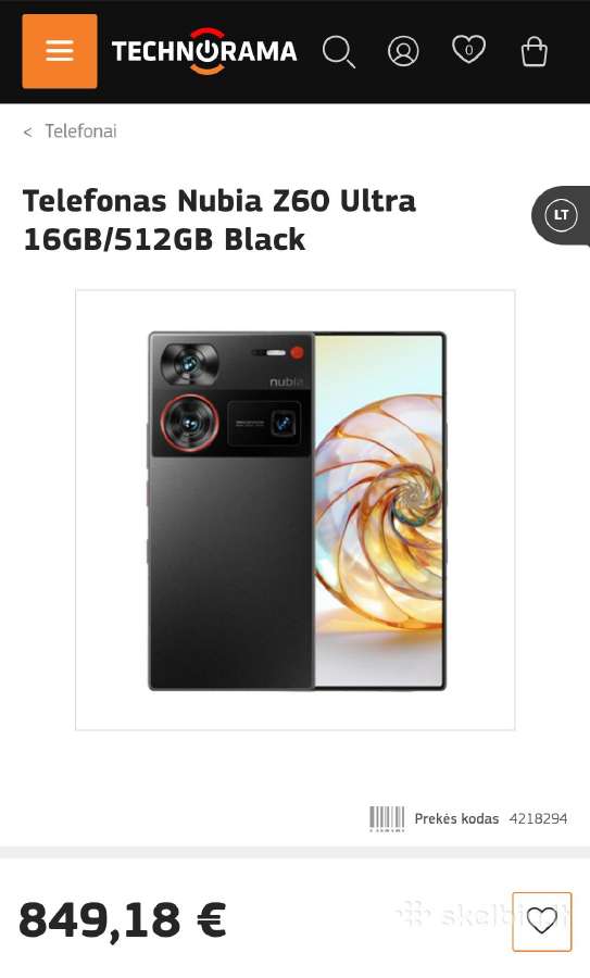 Nubia Z60 Ultra Leading Version - nuotraukos Nr. 11