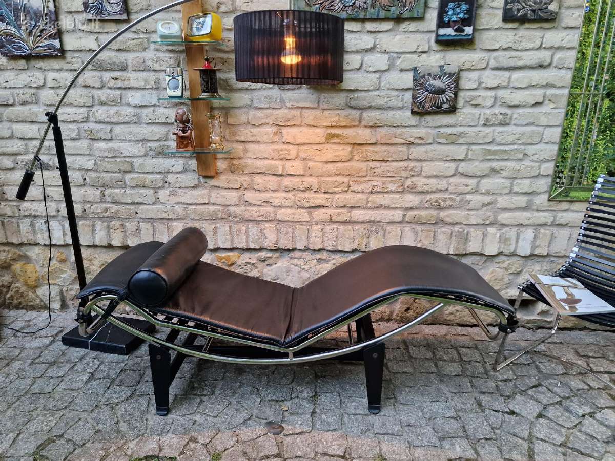 Vintažinis autorinis poilsio gultas/šezlongas Lc4 - nuotraukos Nr. 3