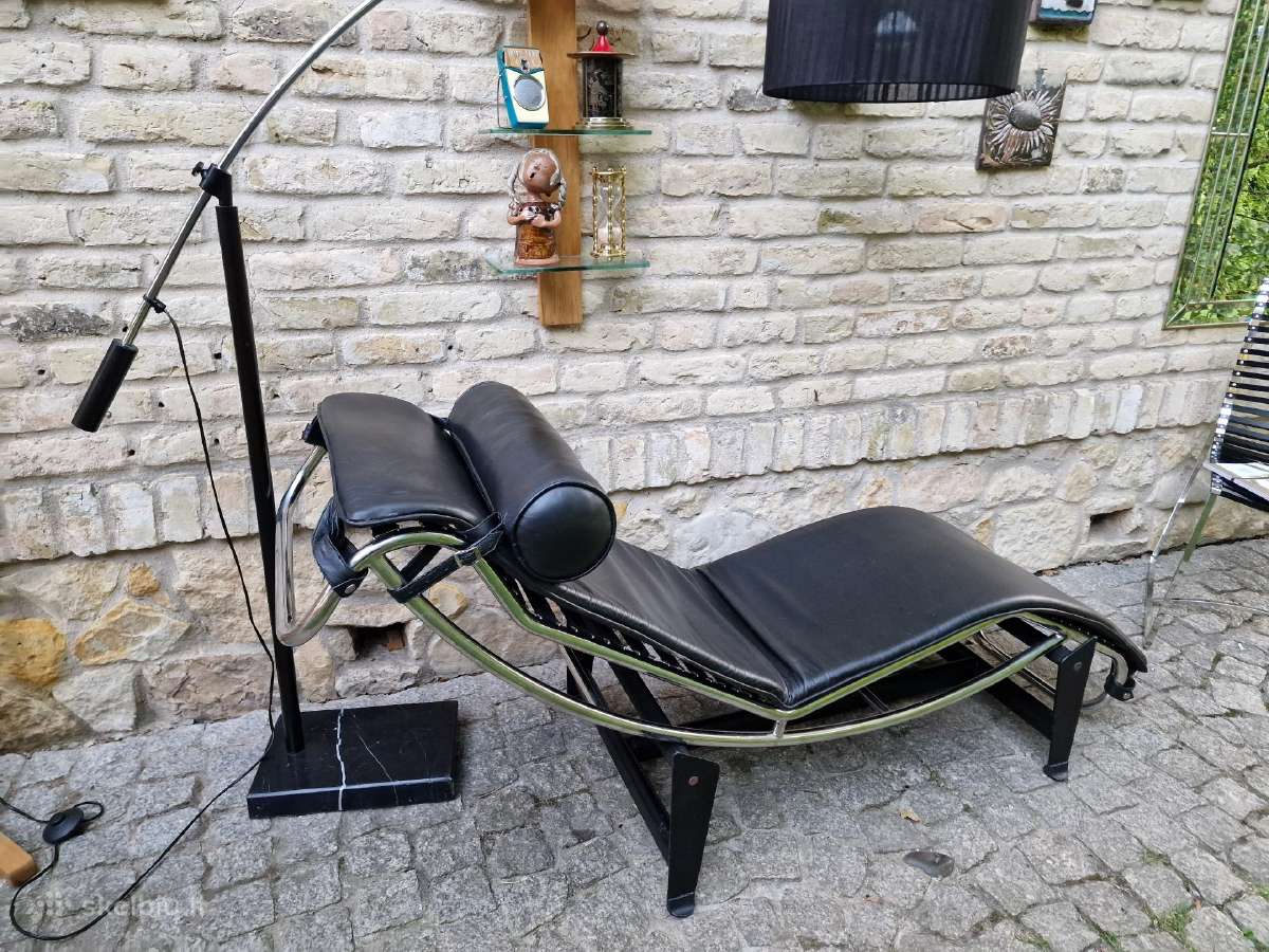 Vintažinis autorinis poilsio gultas/šezlongas Lc4 - nuotraukos Nr. 36