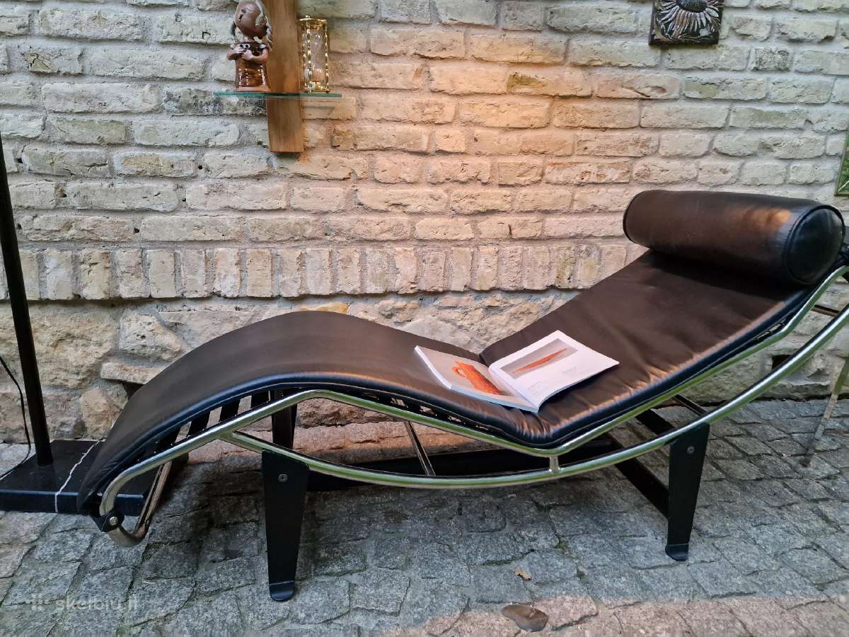 Vintažinis autorinis poilsio gultas/šezlongas Lc4 - nuotraukos Nr. 38