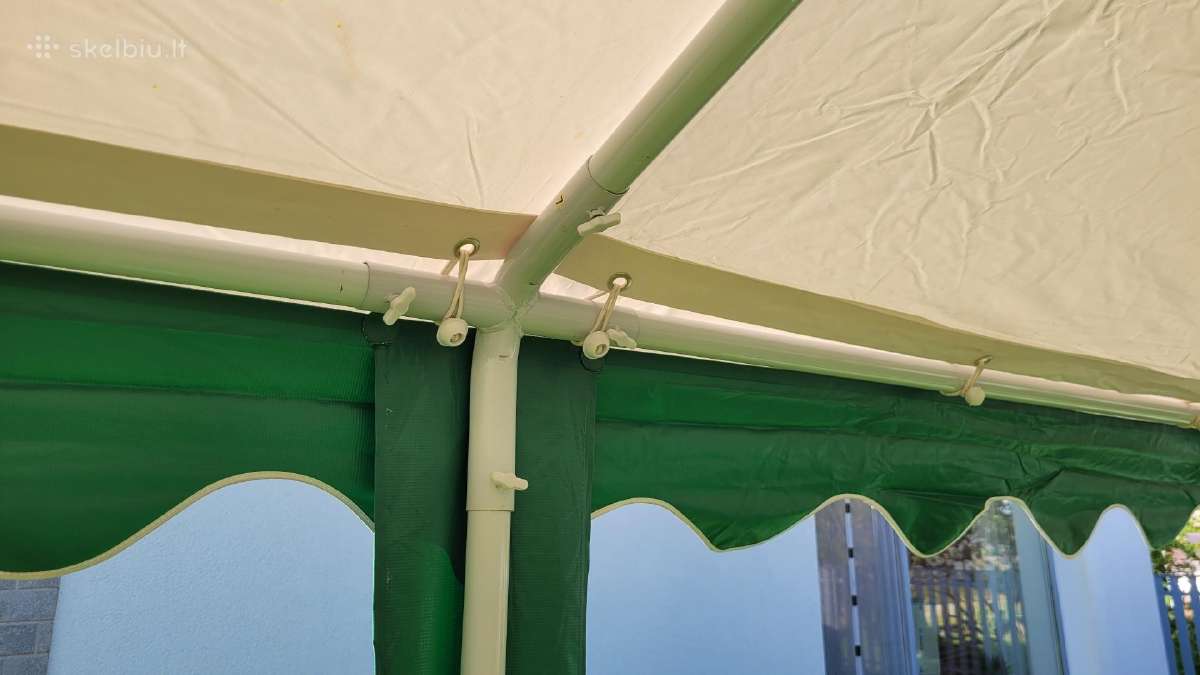 Paviljonas 5x10 m, sustiprinta danga, kaip naujas - nuotraukos Nr. 5