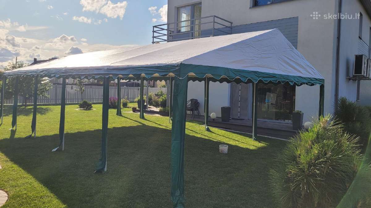 Paviljonas 5x10 m, sustiprinta danga, kaip naujas - nuotraukos Nr. 4