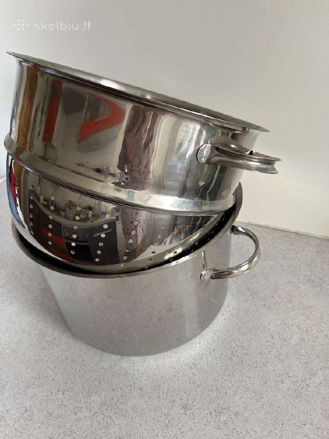 Puodas 10 ltr. su įdėklu garinimui - nuotraukos Nr. 2